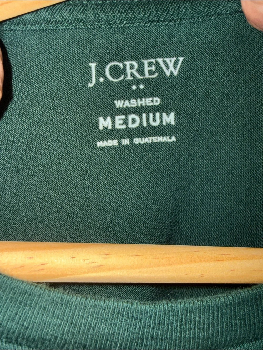 J. Crew Long Sleeve Crewneck Tee in Dark Green